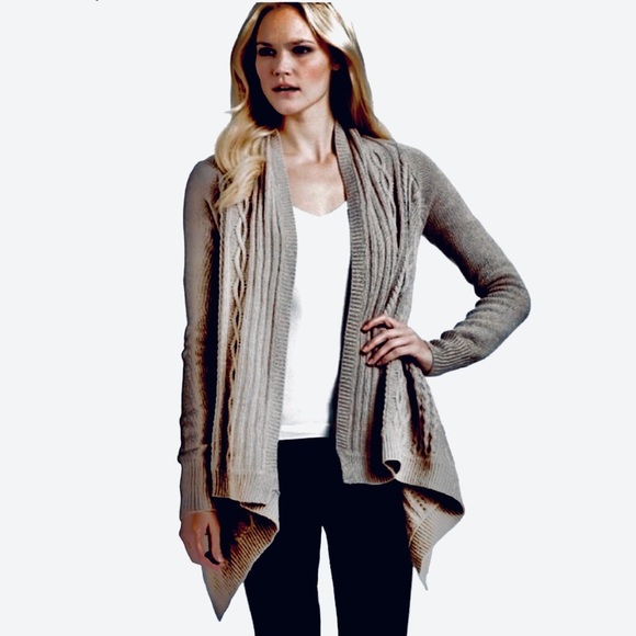 BCBGMaxAzria Open Shawl Cable Cardigan - Picture 3 of 4